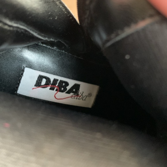 Super Cute Vintage Diba Black Square Toe Platform Boots Sz 8 - Picture 11 of 12